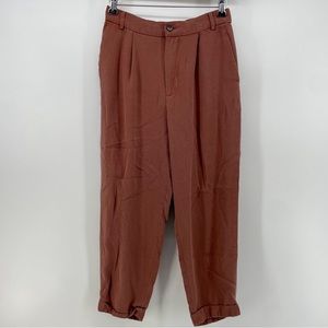 Zara Womens Trouser Pants Brown Pockets XS